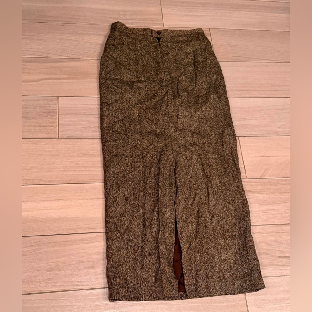 Conrad C Classic Brown Women's Pencil Skirt size 4 waist 27in length 36in